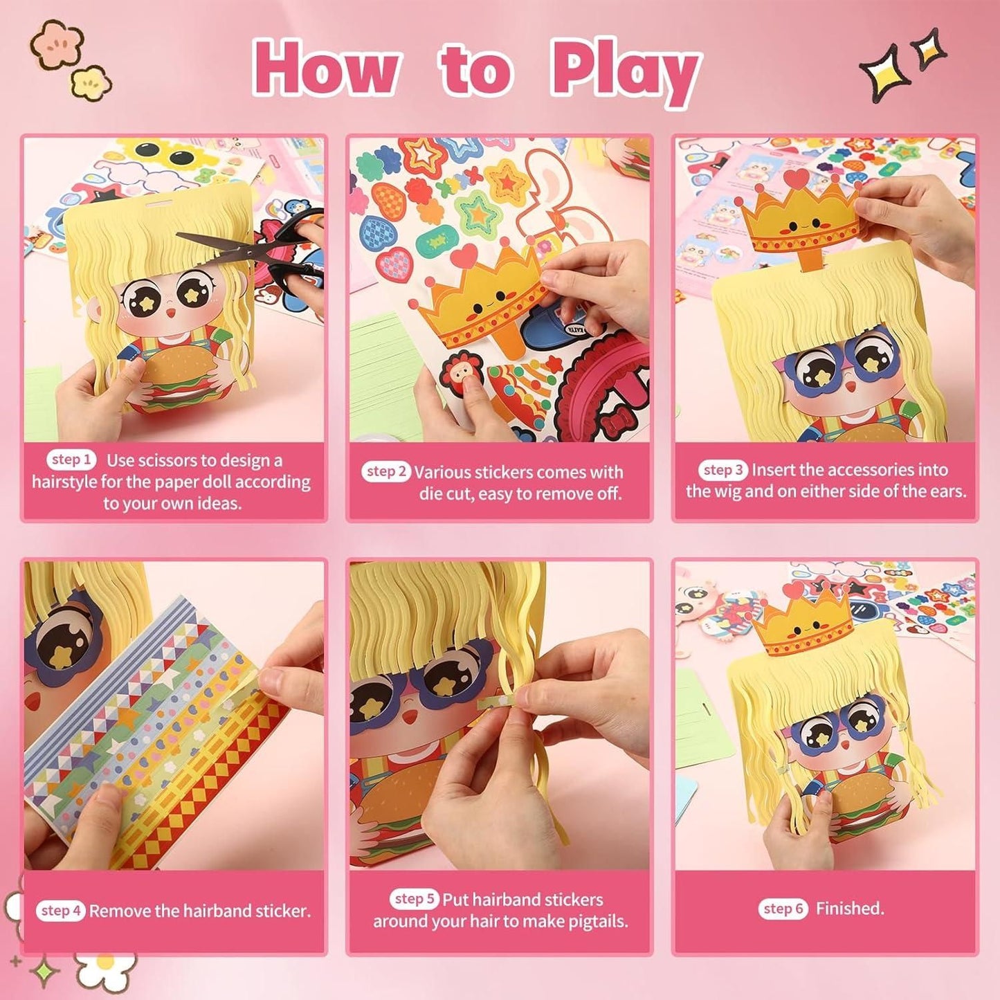 Hairstyle Design DIY Paper Craft Kit